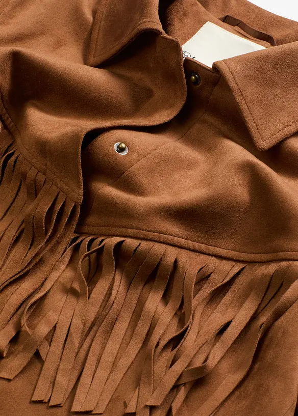 Giacca in similpelle con frange, bonprix