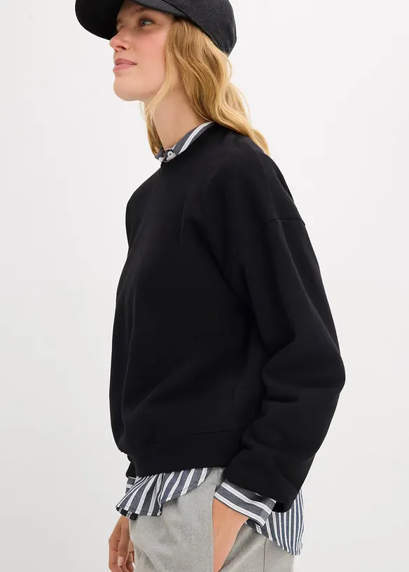 Felpa oversize in puro cotone biologico, bonprix