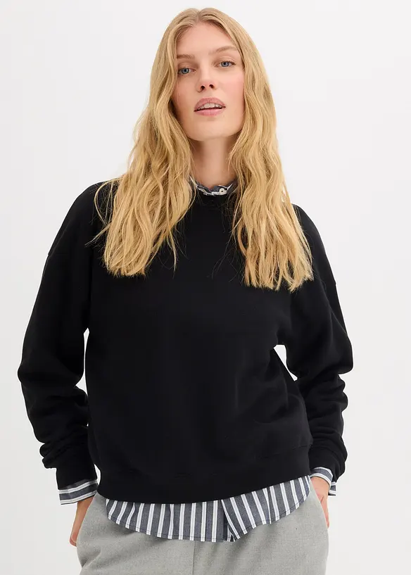 Felpa oversize in puro cotone biologico, bonprix