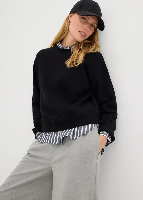 Felpa oversize in puro cotone biologico, bonprix