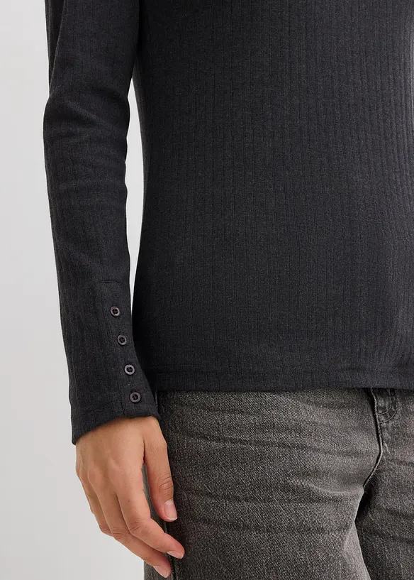 Maglia a maniche lunghe a coste, bonprix
