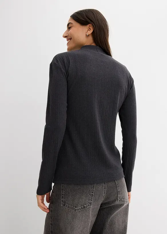 Maglia a maniche lunghe a coste, bonprix
