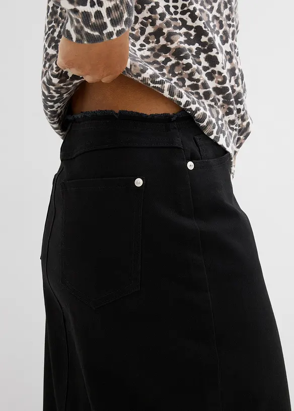 Gonna in twill con frange sottili, bonprix