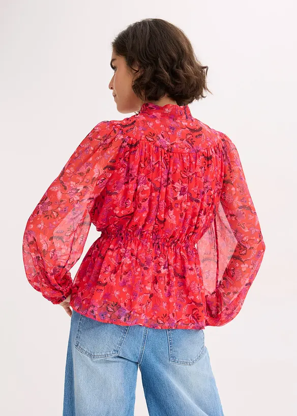 Camicetta di chiffon con fiocco, bonprix