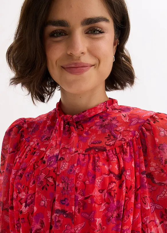 Camicetta di chiffon con fiocco, bonprix