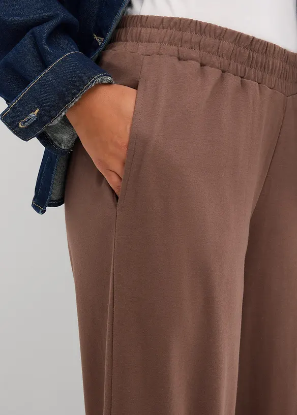 Pantaloni in jersey interlock, bonprix