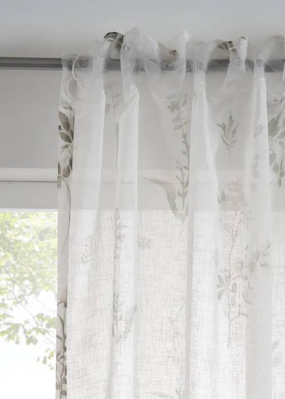 Tenda trasparente in fantasia floreale (pacco da 1), bonprix