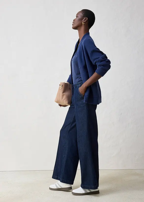 Cardigan oversize con lana merinos, bonprix