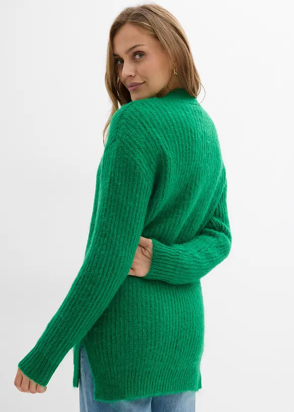 Cardigan in filato grosso di misto lana morbido, bonprix