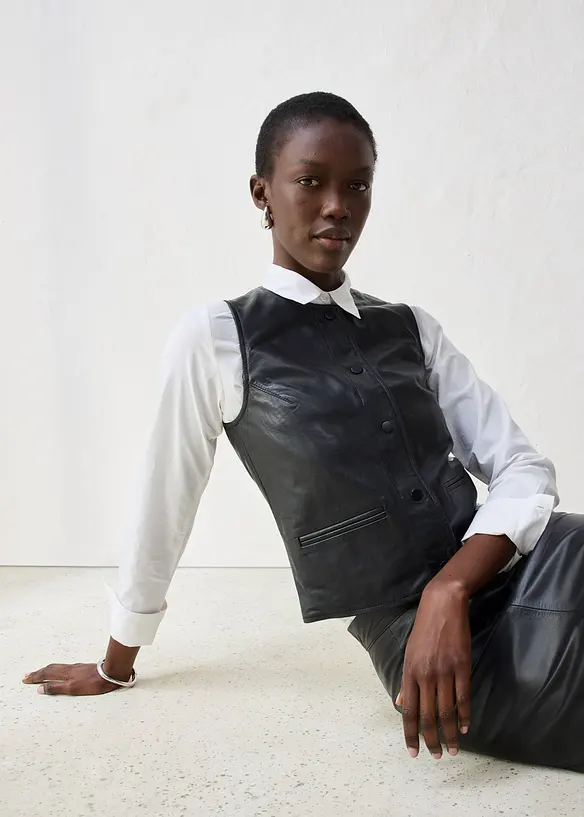 Gilet in nappa di agnello, bonprix