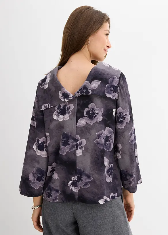 Blusa in crêpe strutturato, bonprix
