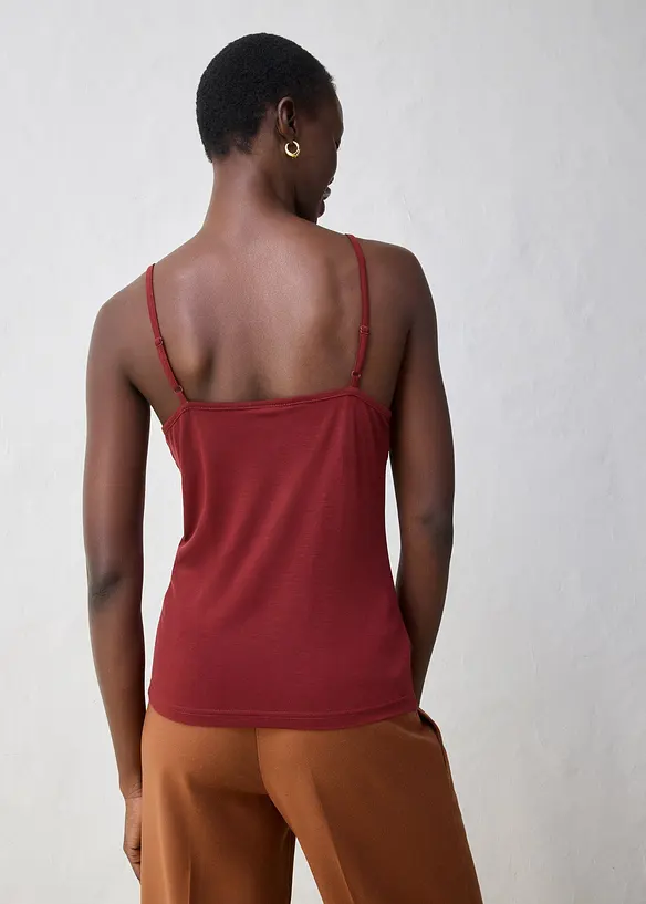 Top con lana e pizzo, bonprix