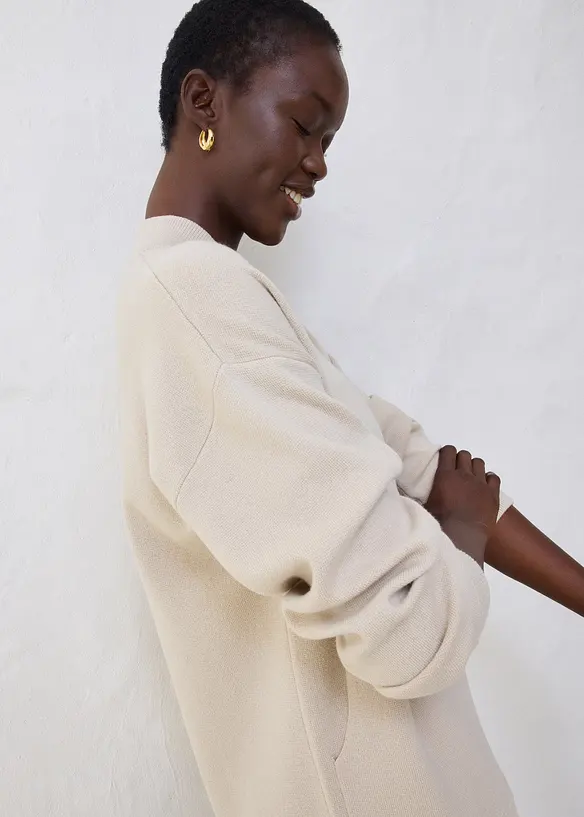 Cardigan oversize con lana merino, bonprix