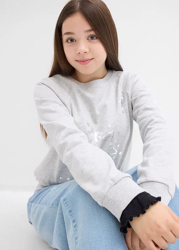 Felpa in puro cotone, bonprix