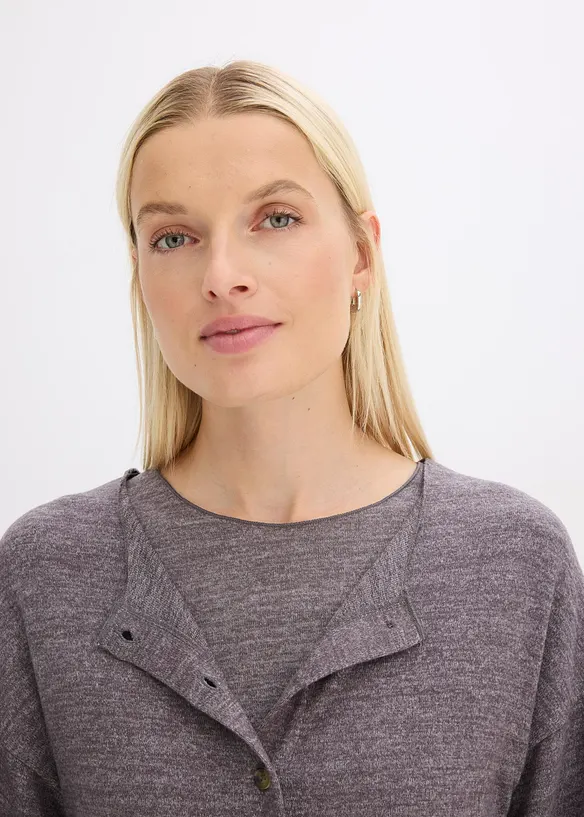Cardigan in maglia fine a coste, bonprix