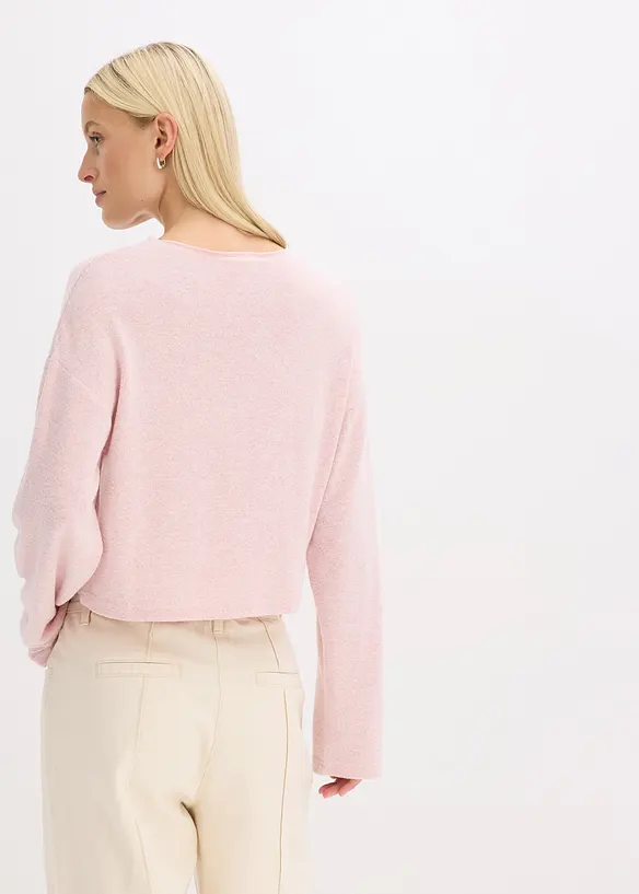 Cardigan in maglia fine a coste, bonprix