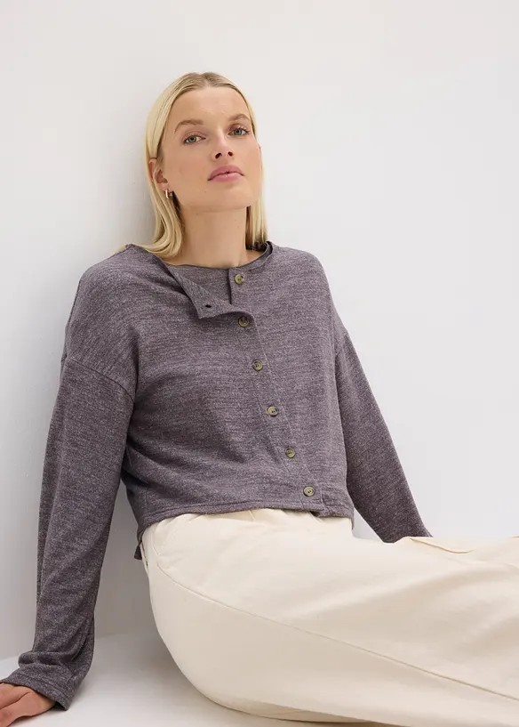 Cardigan in maglia fine a coste, bonprix
