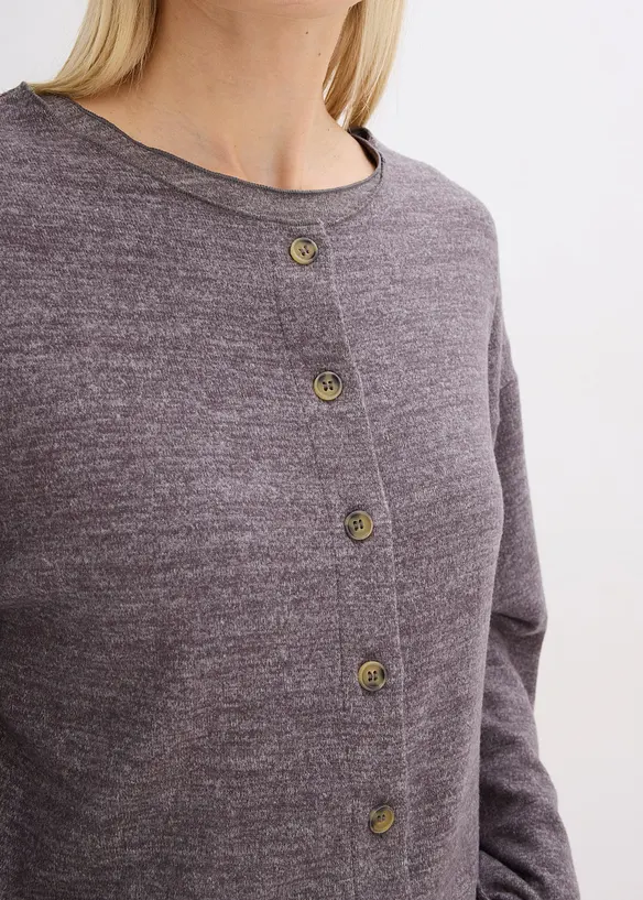 Cardigan in maglia fine a coste, bonprix
