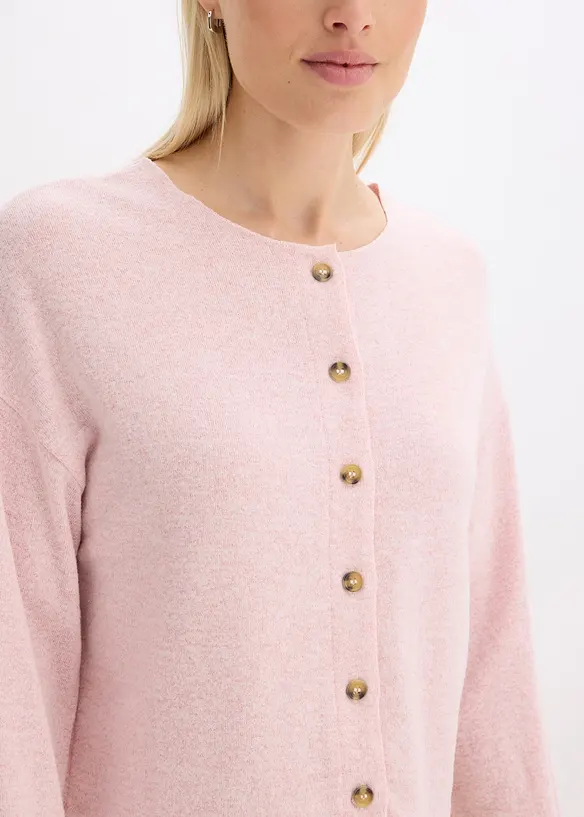 Cardigan in maglia fine a coste, bonprix