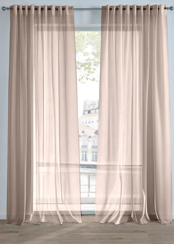Tenda in batista fine con trama operata (pacco da 1), bonprix