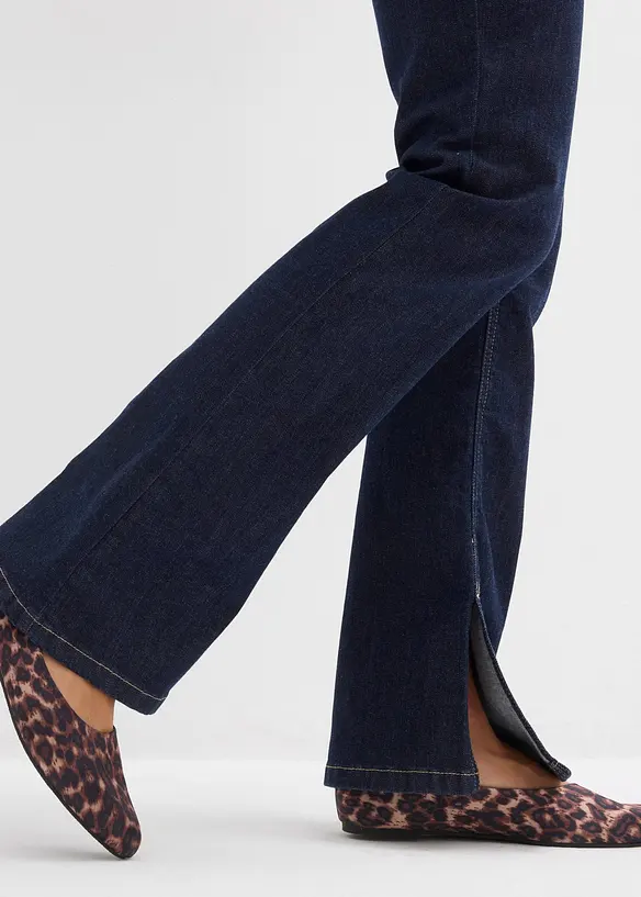 Jeans bootcut, vita alta, bonprix
