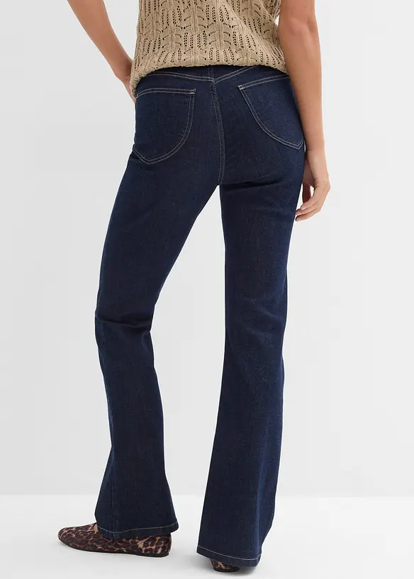 Jeans bootcut, vita alta, bonprix
