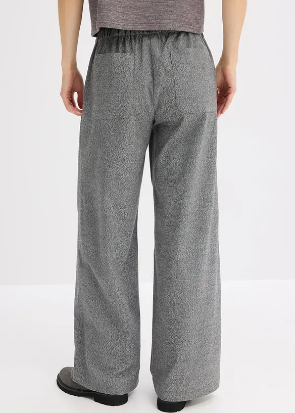 Pantaloni a palazzo in simil lana, bonprix