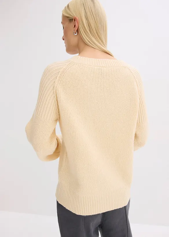 Maglione con scollo a V, bonprix