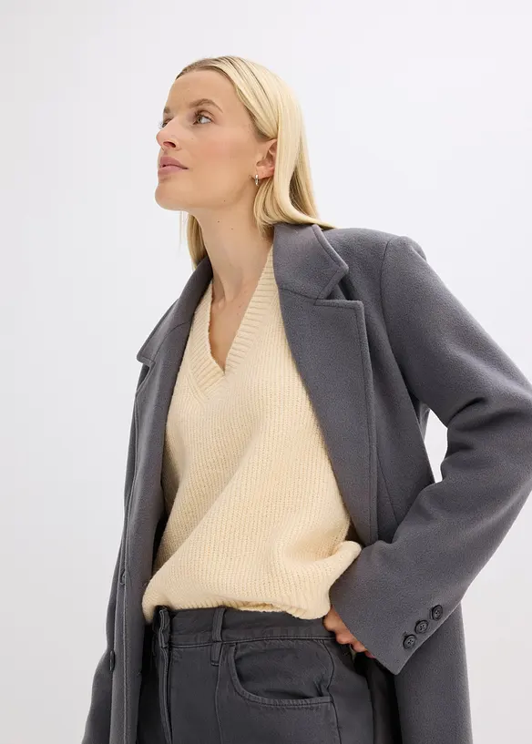 Maglione con scollo a V, bonprix