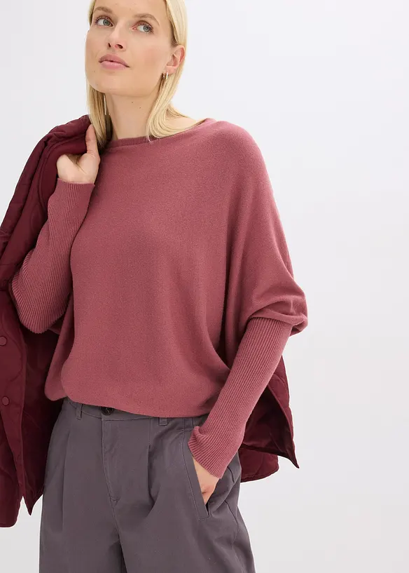 Maglione in filato fine di misto viscosa, bonprix