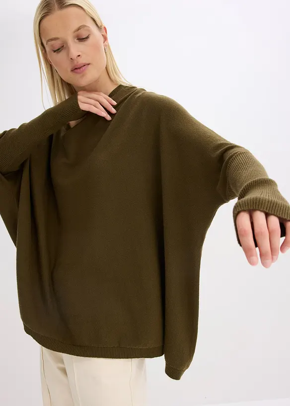 Maglione in filato fine di misto viscosa, bonprix