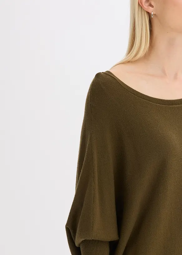 Maglione in filato fine di misto viscosa, bonprix