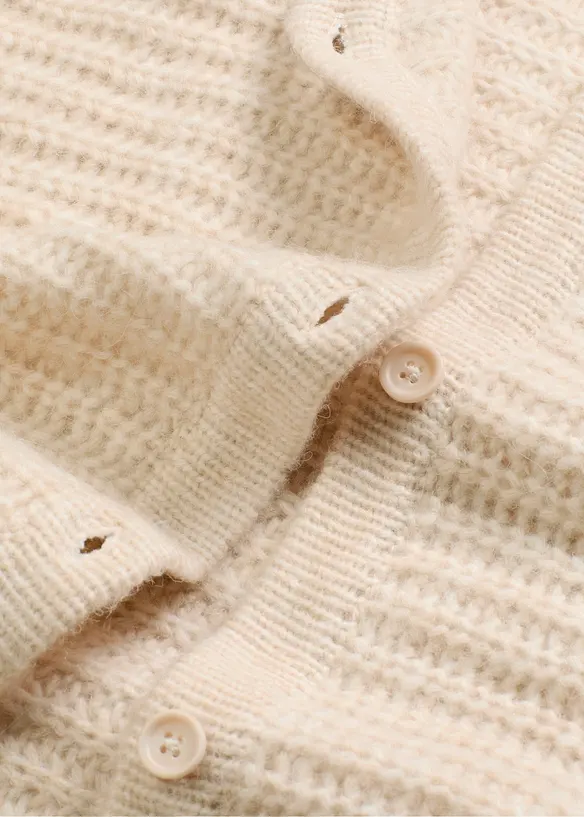 Cardigan in filato grosso di misto lana, bonprix