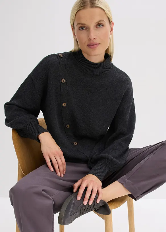 Maglione con bottoni, bonprix