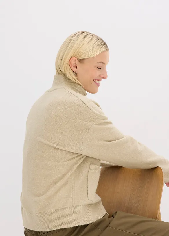 Cardigan con cerniera, bonprix