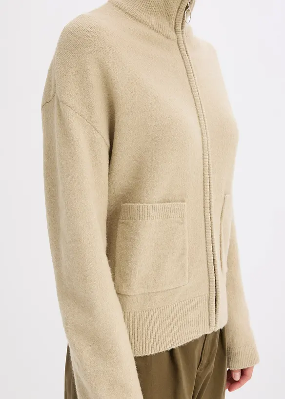 Cardigan con cerniera, bonprix