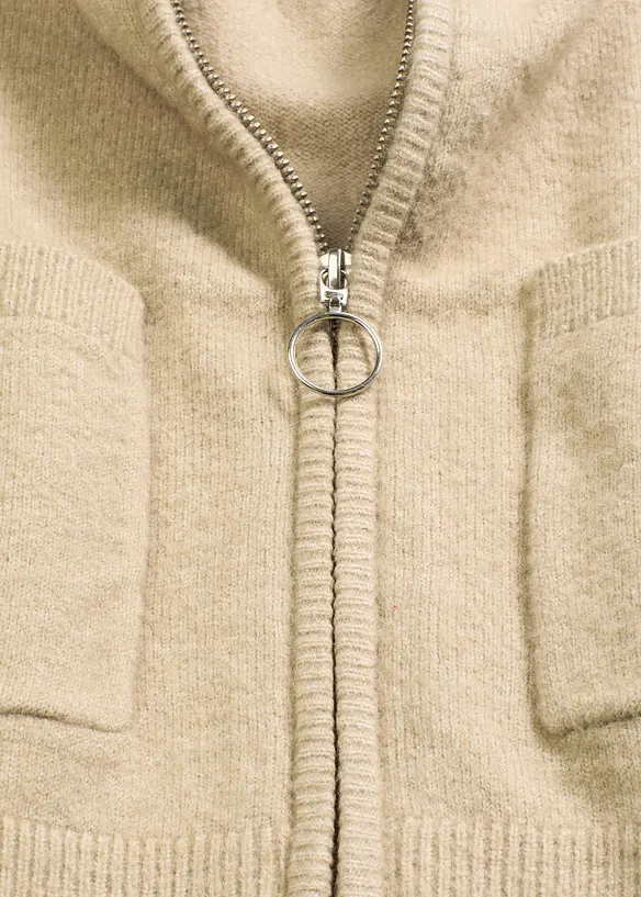 Cardigan con cerniera, bonprix