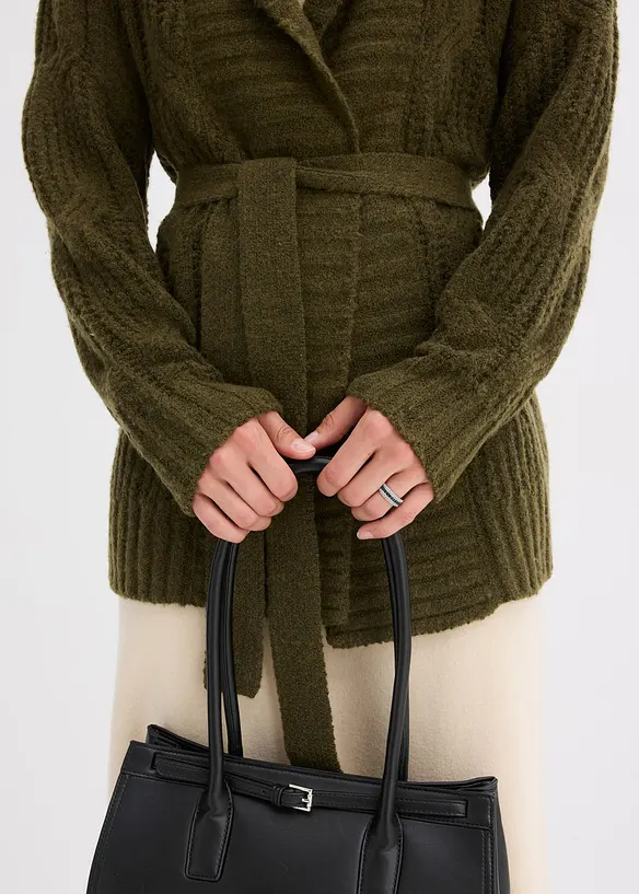 Cardigan in filato grosso con torciglioni, bonprix