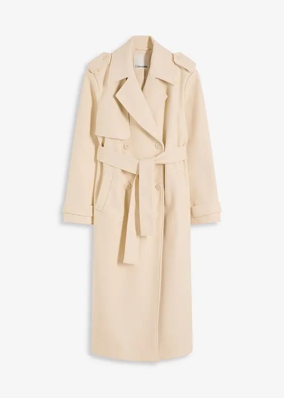 Trench effetto lana, bonprix