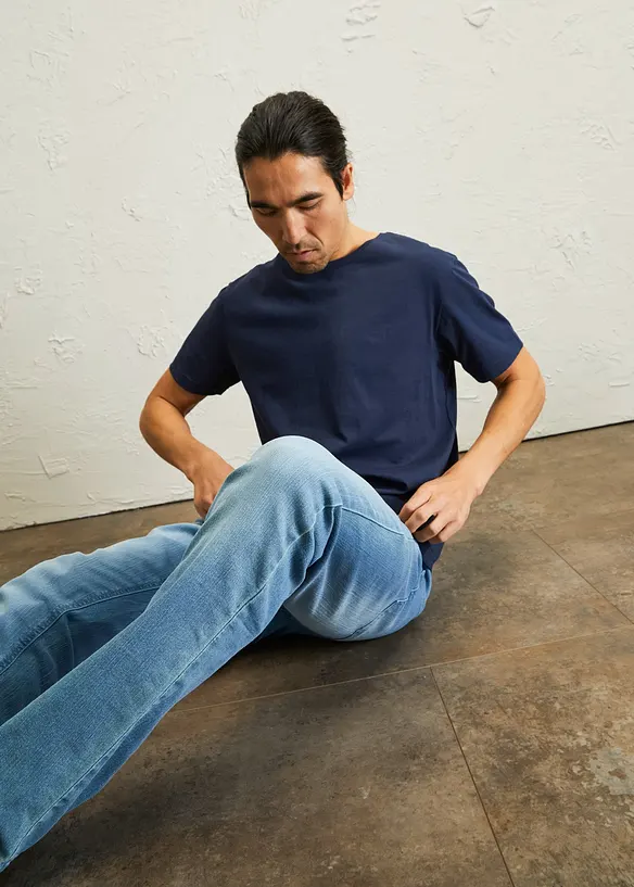 Jeans elasticizzati leggeri slim fit, straight, bonprix