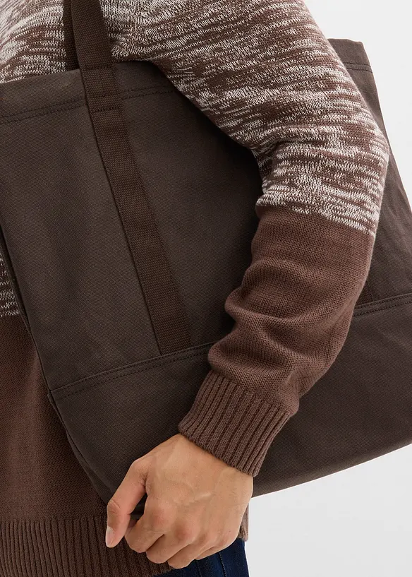 Maglione dalla linea comfort in filato fine misto cotone, bonprix