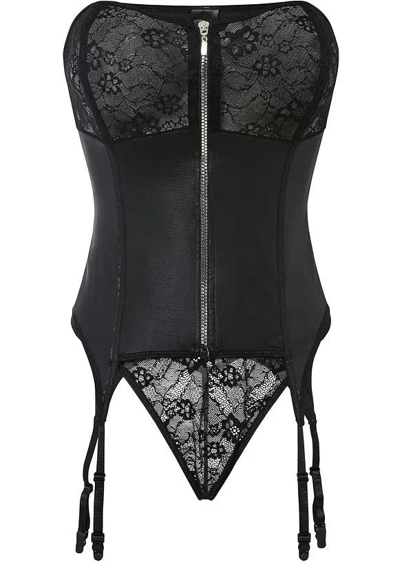 Corsetto con reggicalze e perizoma (set 2 pezzi), bonprix