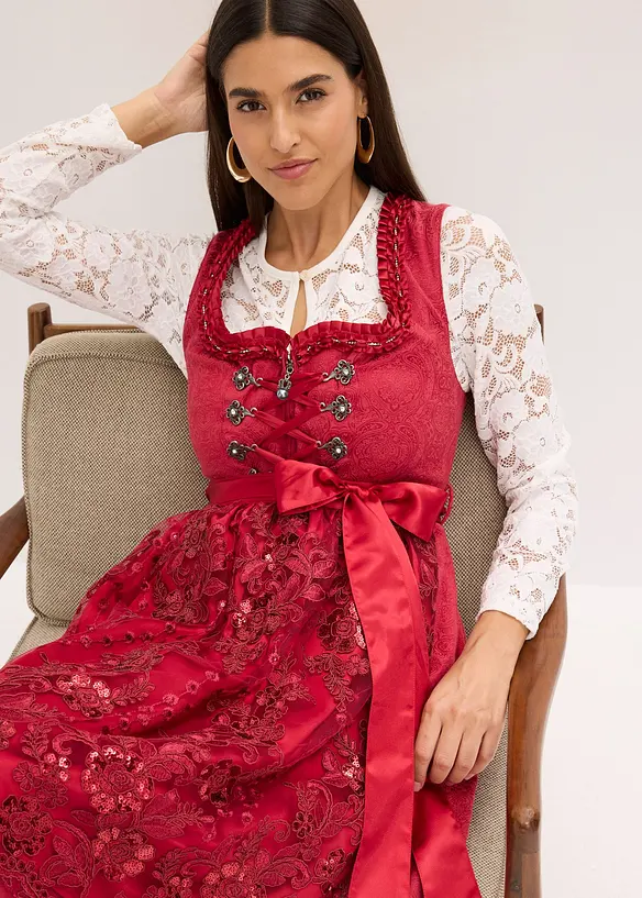 Abito bavarese con grembiule (set 2 pezzi), bonprix