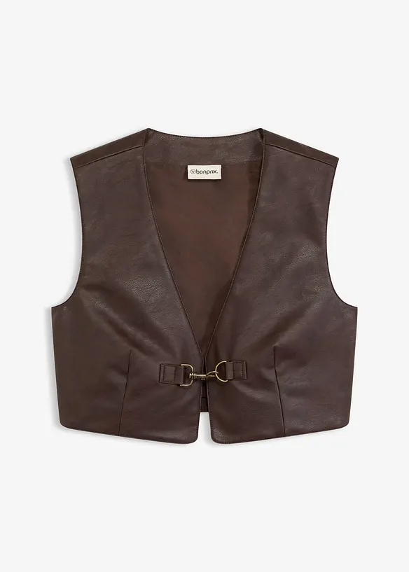 Gilet in similpelle effetto usato, bonprix