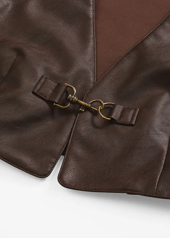 Gilet in similpelle effetto usato, bonprix