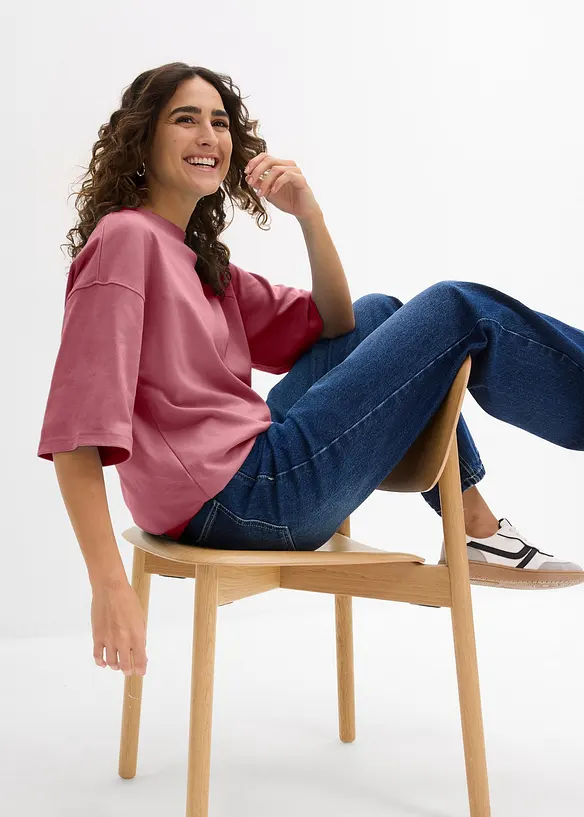 Maxi maglia in puro cotone biologico pesante, bonprix