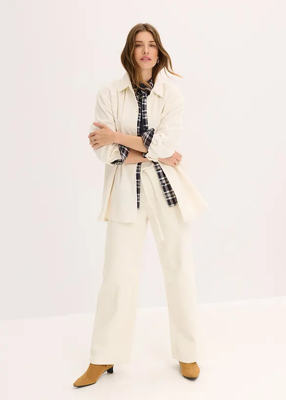 Camicia in velluto di cotone a coste, bonprix