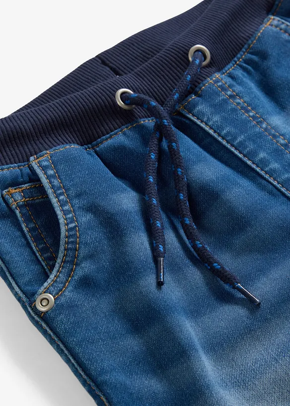 Jeans in felpa con elastico in vita regular fit, straight, bonprix