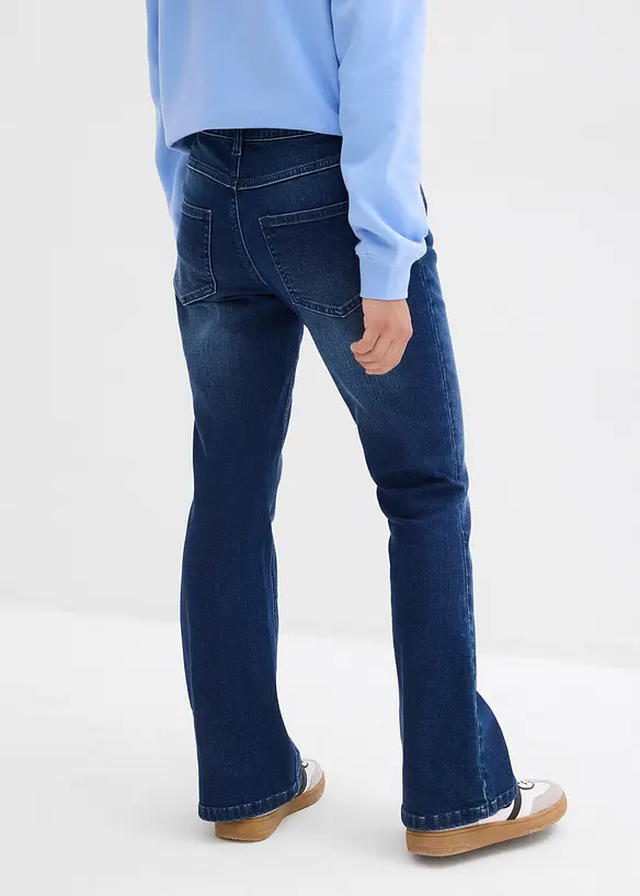 Jeans a zampa, vita bassa, bonprix
