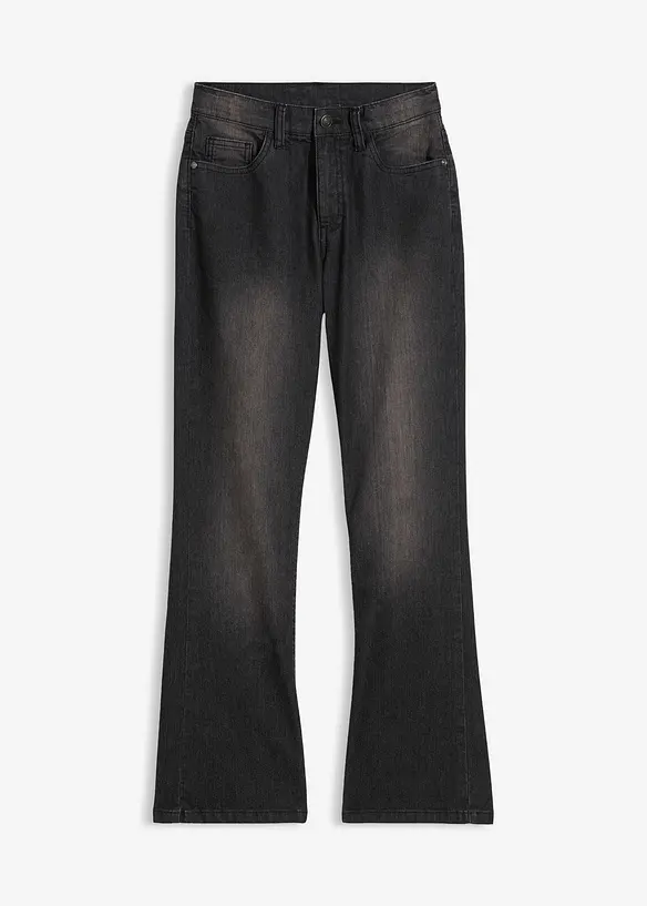 Jeans bootcut, vita media, bonprix